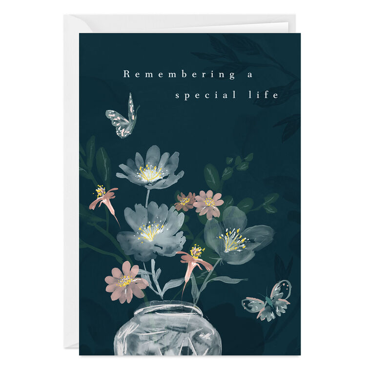 Remembering a Special Life Custom Sympathy Card