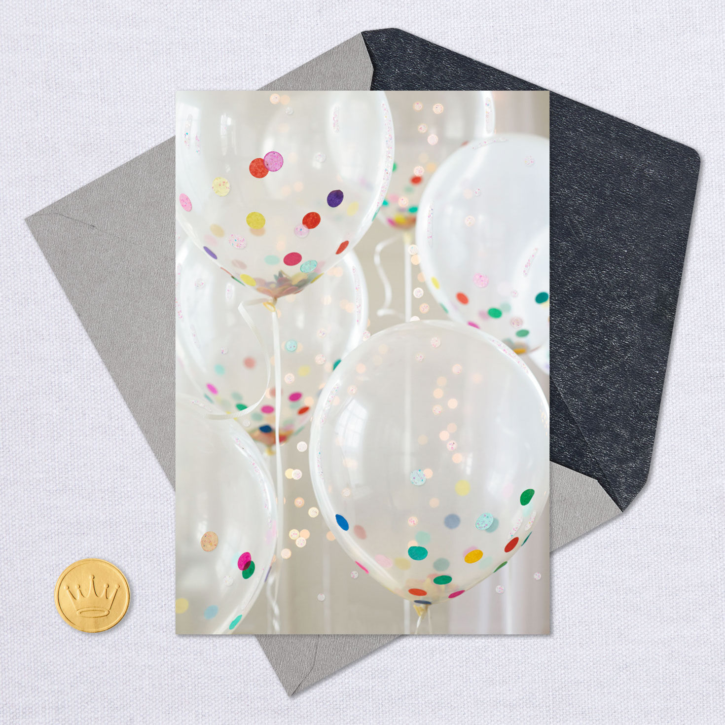 Balloons Filled With Confetti Blank Card for only USD 2.99 | Hallmark