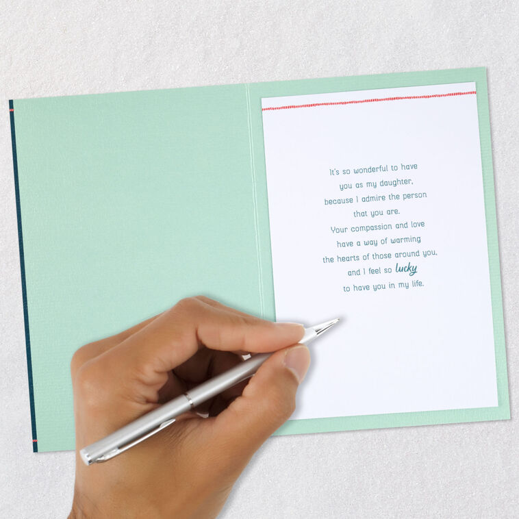 Floral Holiday Tree Daughter Christmas Card Signing card image number 7