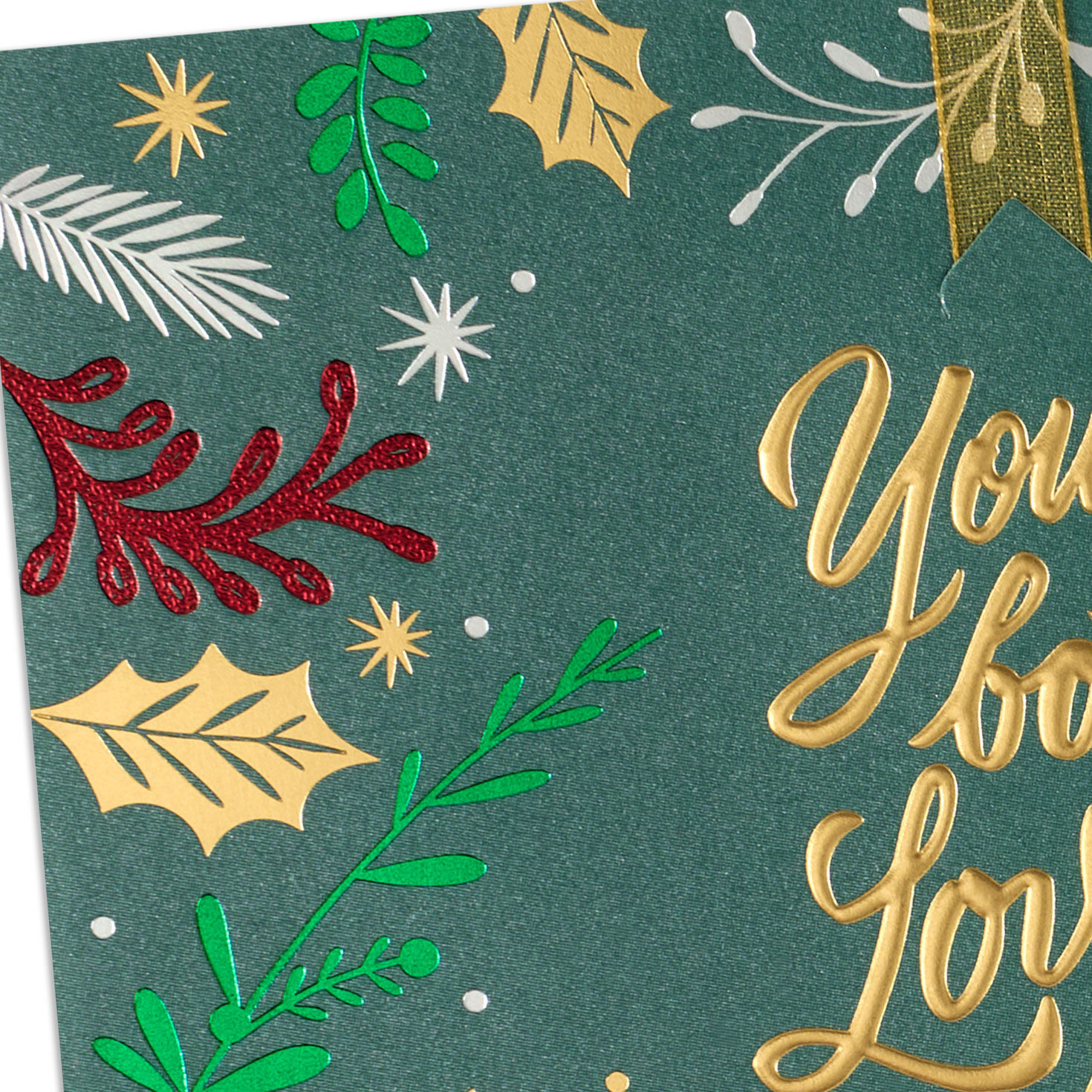 Festive Botanicals Son and Daughter-in-Law Christmas Card Card Front Detail image number 5