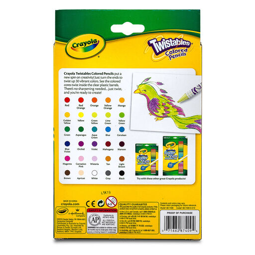 Crayola Twistables Colored Pencils, 30-Count, 