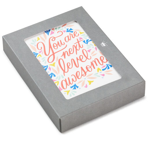 You Are Next Level Awesome Boxed Blank Note Cards Multipack, Pack of 10, 