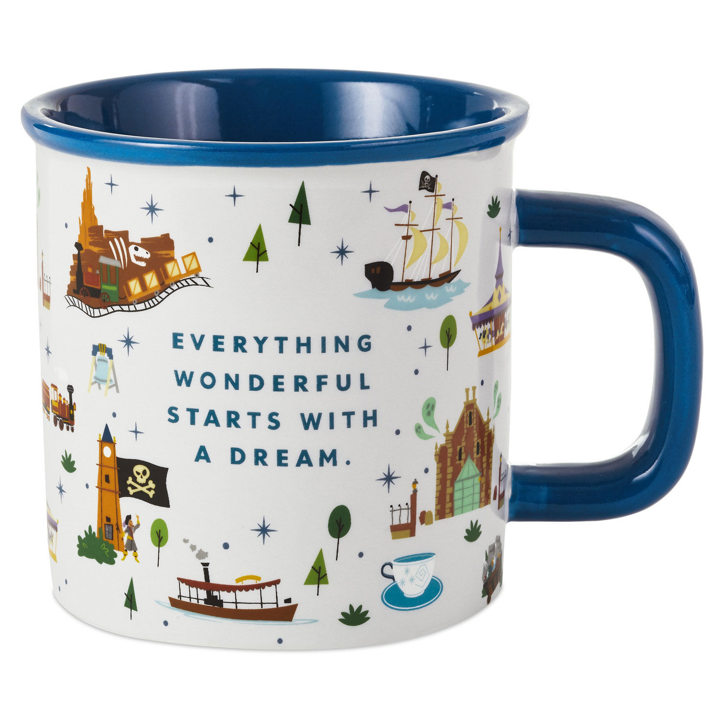 Walt Disney World 50th Anniversary Park Attractions Mug, 17 oz.