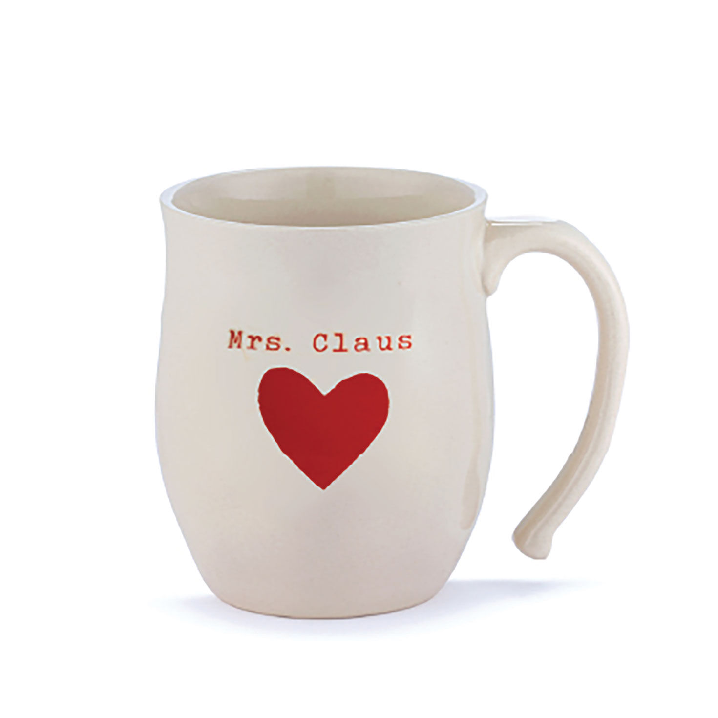 Demdaco Mrs. Claus Red Heart Holiday Mug, 16 oz.