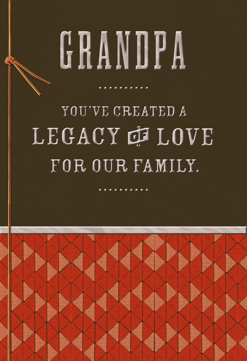 Legacy of Love Father's Day Card for Grandpa