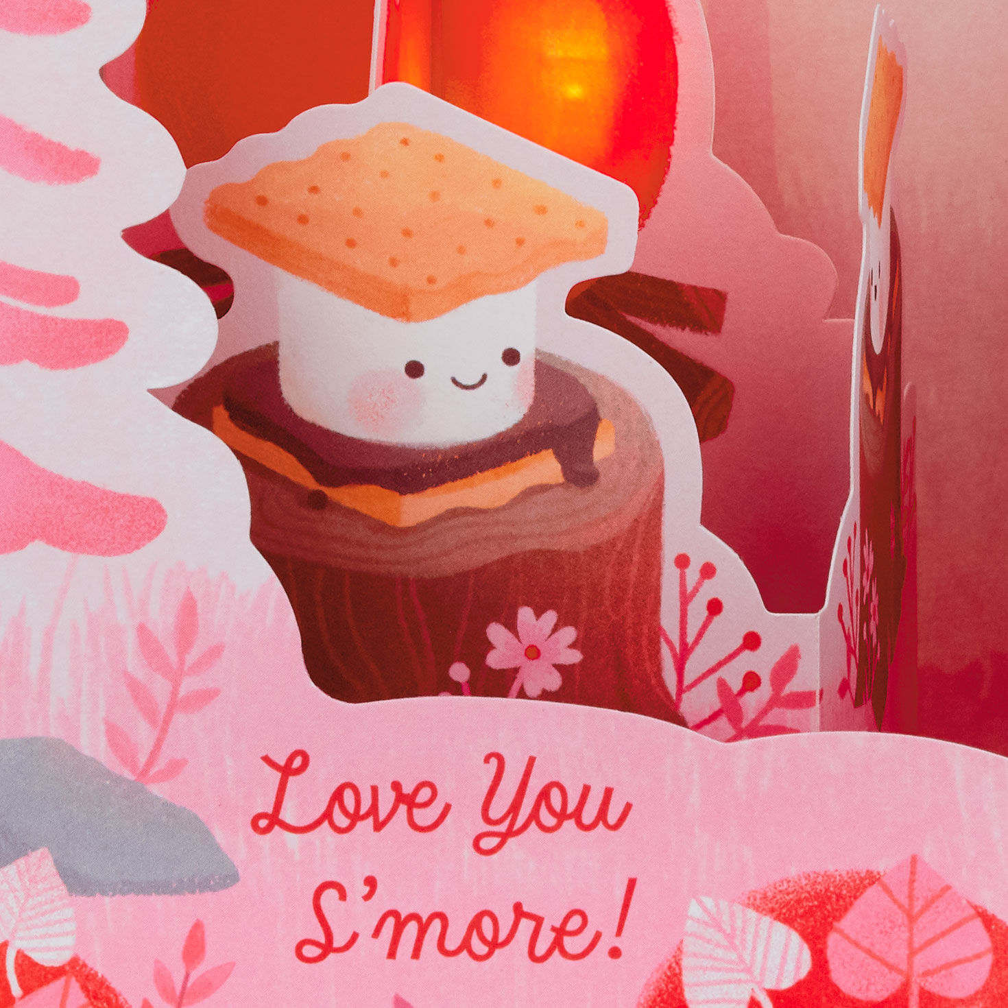 S'Mores Musical and Light 3D Pop-Up Valentine's Day Card card detail image number 6