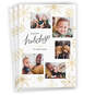 Gold Snowflakes on White Flat Holiday Photo Card, , large image number 1