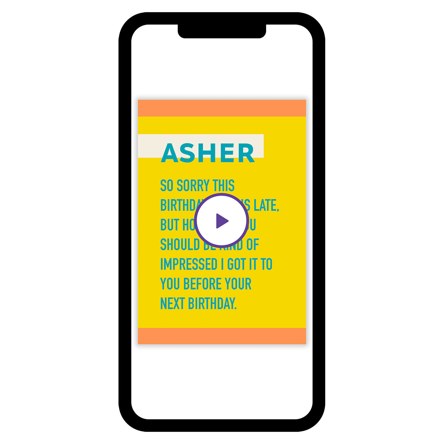 Impressed Funny Belated Birthday eCard