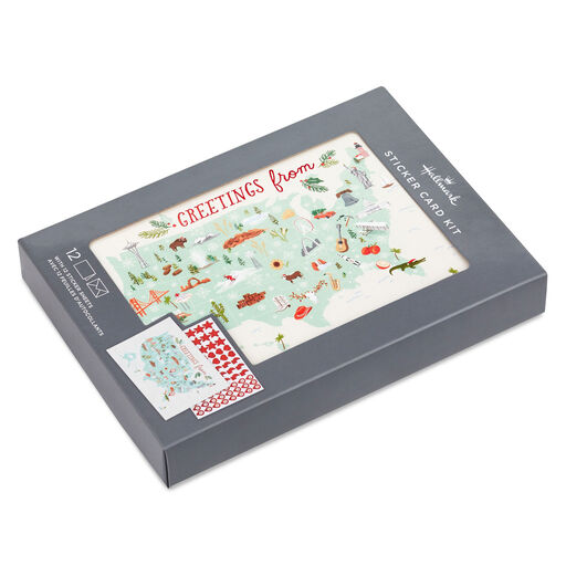 Greetings from USA Boxed Christmas Cards, Pack of 12, 