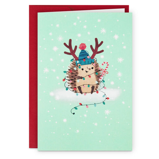Hedgehog in the Holiday Spirit Boxed Christmas Video Greeting Cards, Pack of 10, 