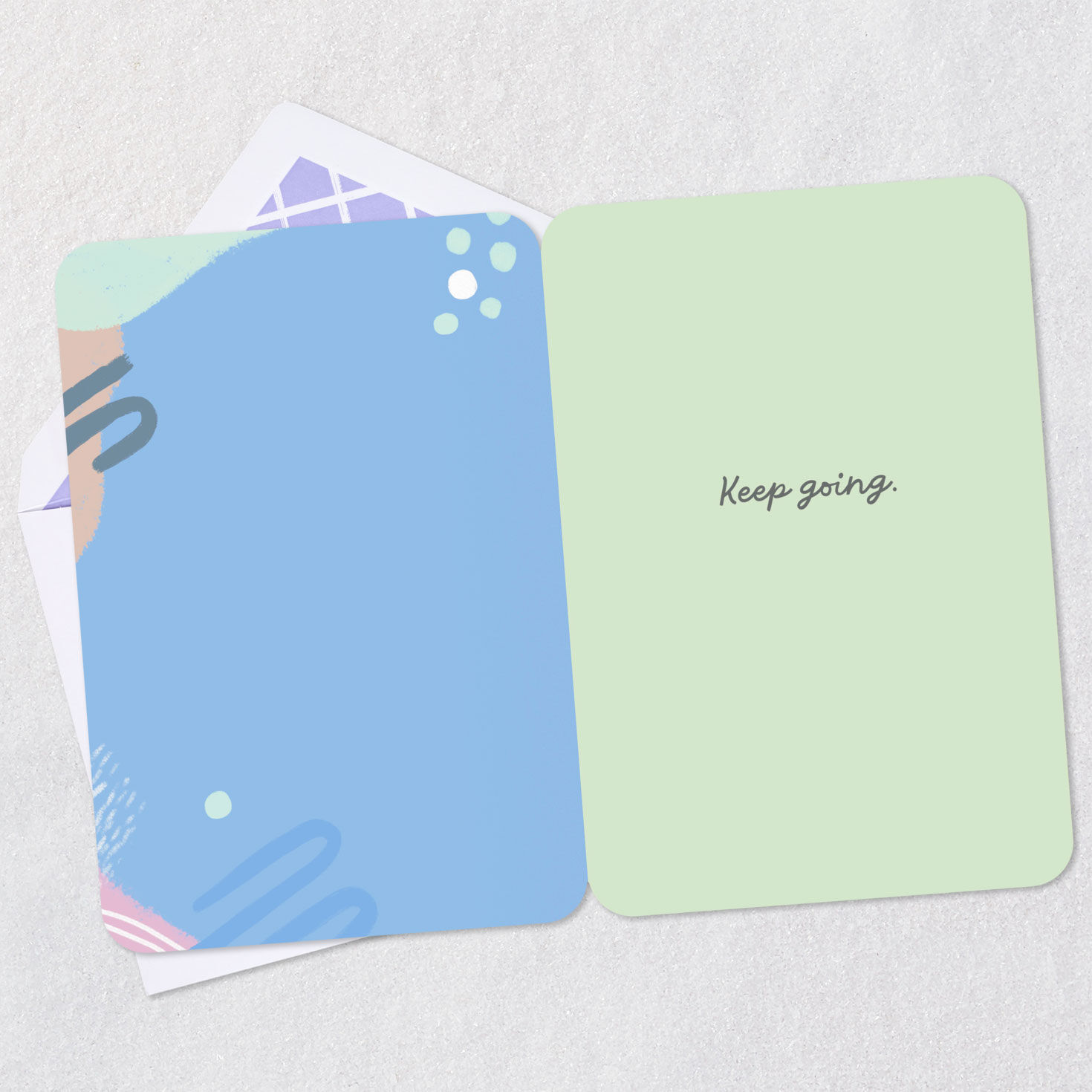 Abstract Pattern Encouragement Card Open card with envelope image number 3