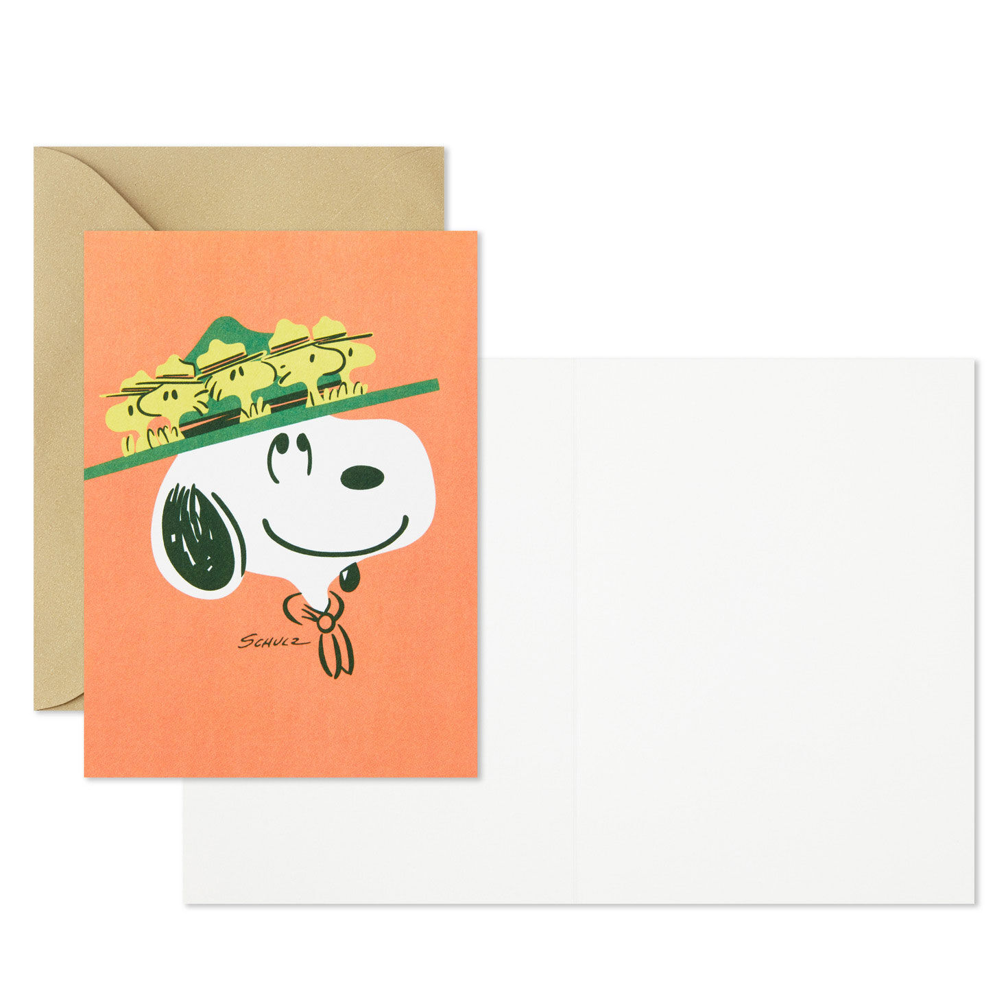 Peanuts Beagle Scouts Snoopy Blank Cards Pack Card Front with open card image number 3