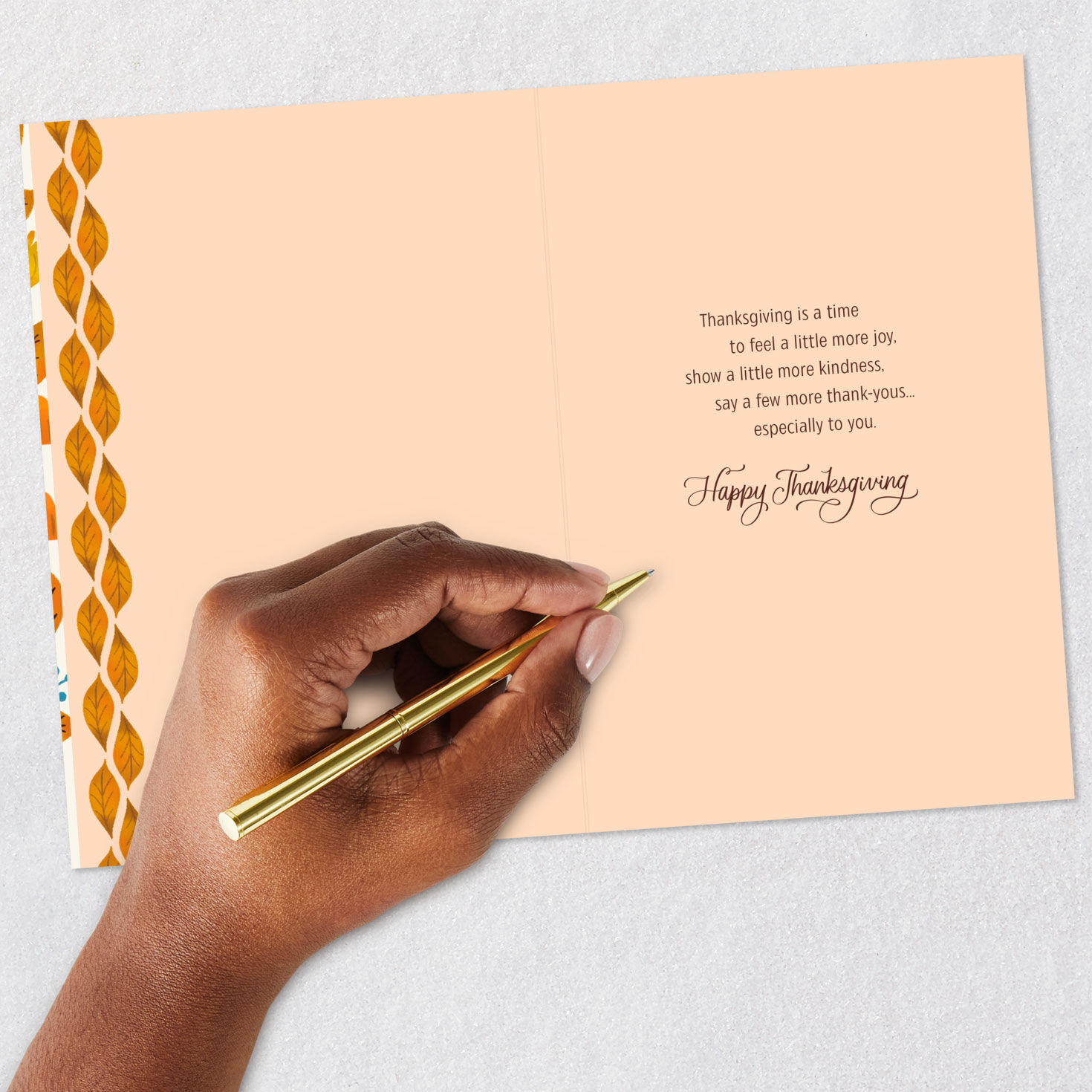 Foliage and Mushrooms Thanksgiving Card Signing card image number 6
