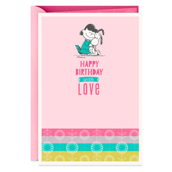 Peanuts® Snoopy and Lucy Hug Birthday Card, , large image number 1