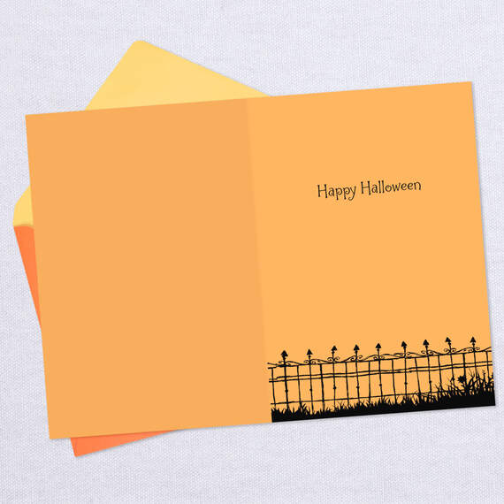 Pumpkin on Fence Happy Halloween Card, , large image number 3