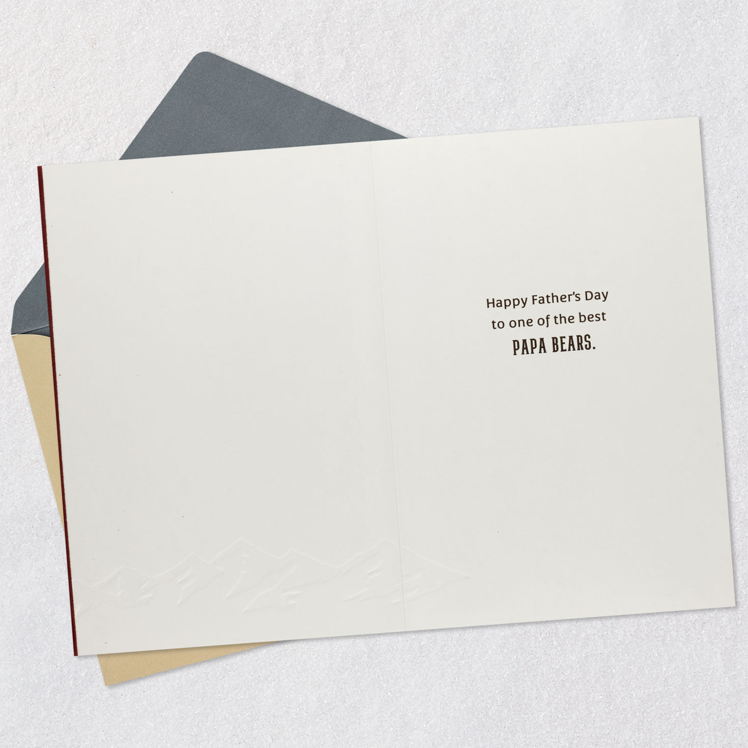 Papa Bear Father's Day Card Open card with envelope image number 3