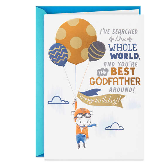 You're the Best Godfather Around Birthday Card From Kid