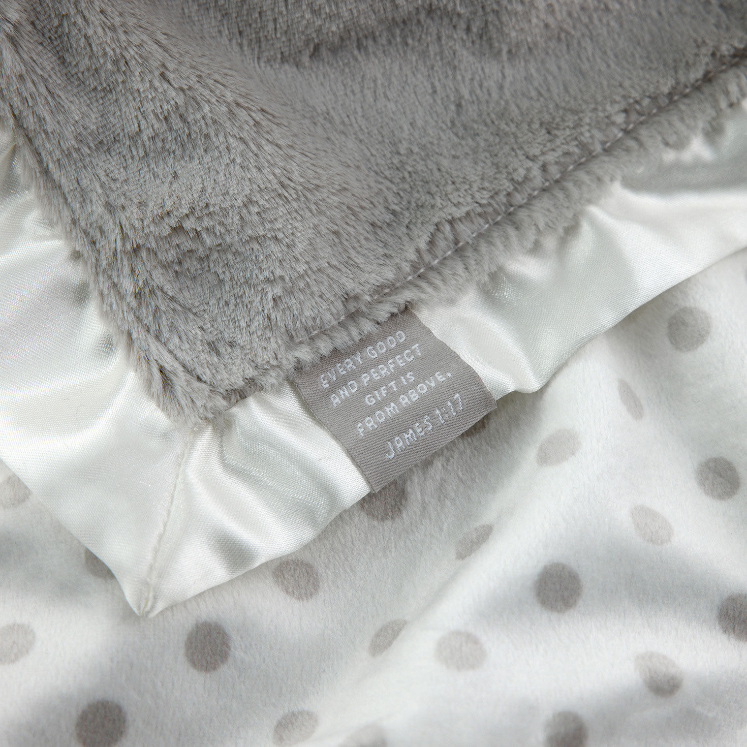 Khaki Lovey Blanket With Plush Cross upclose view image number 4