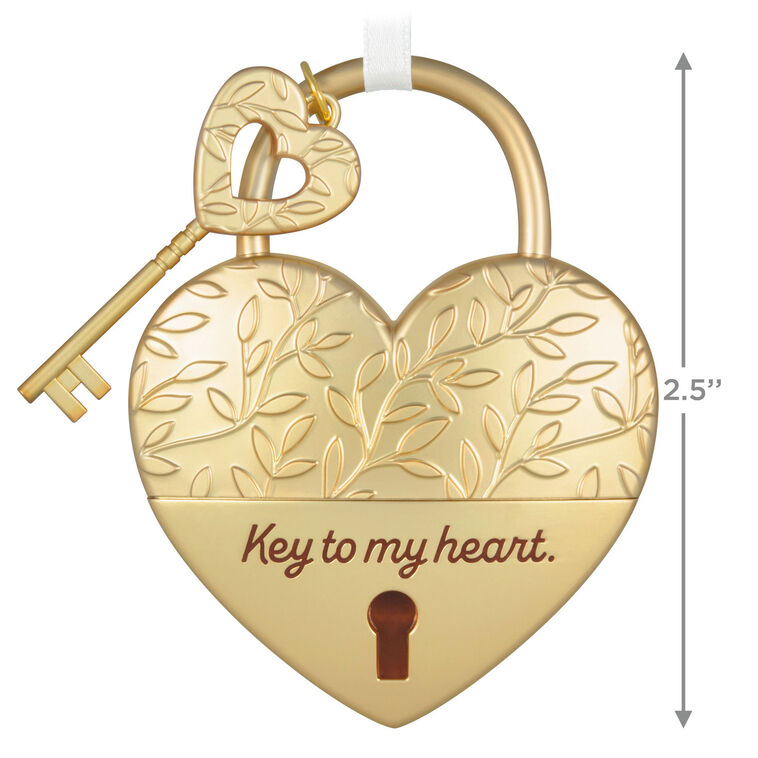 Key to My Heart Metal Ornament, , large image number 3