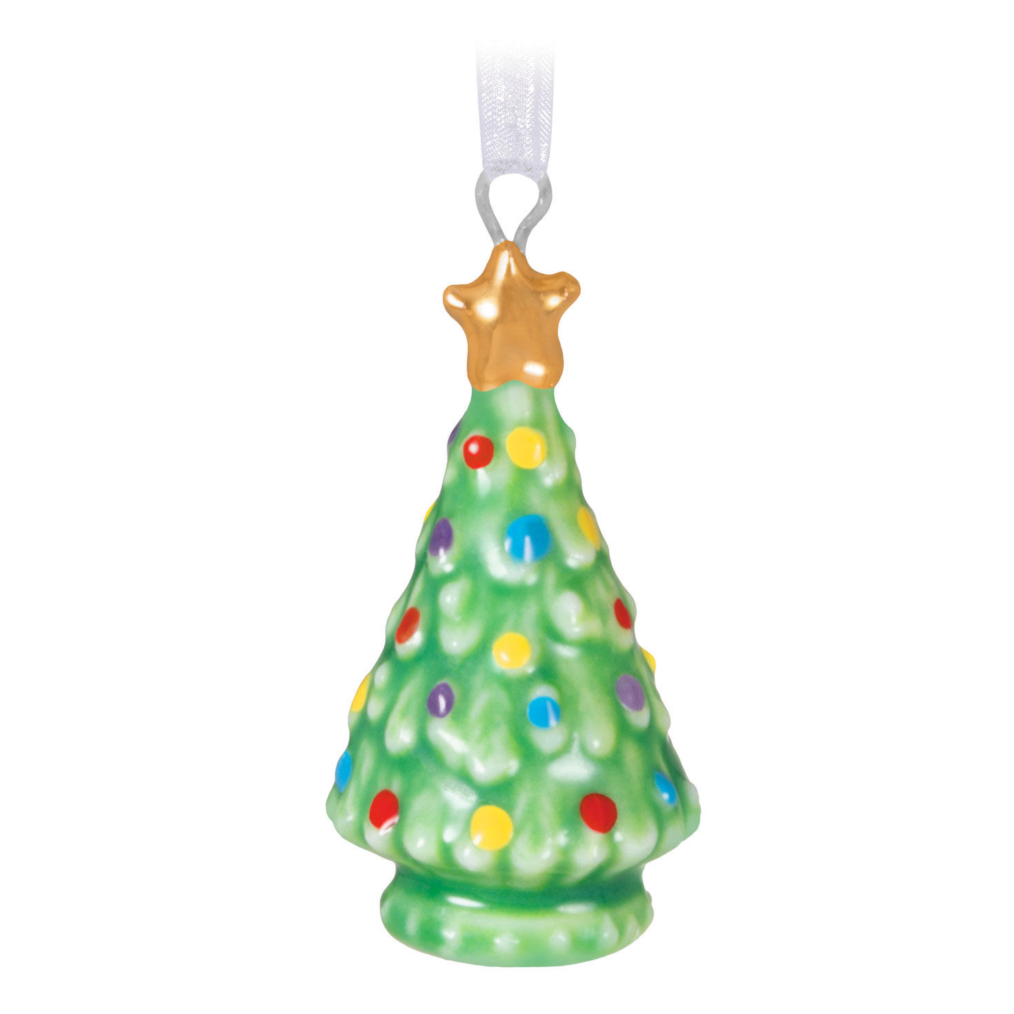 Mini Porcelain Christmas Tree Keepsake Ornament Back image number 6