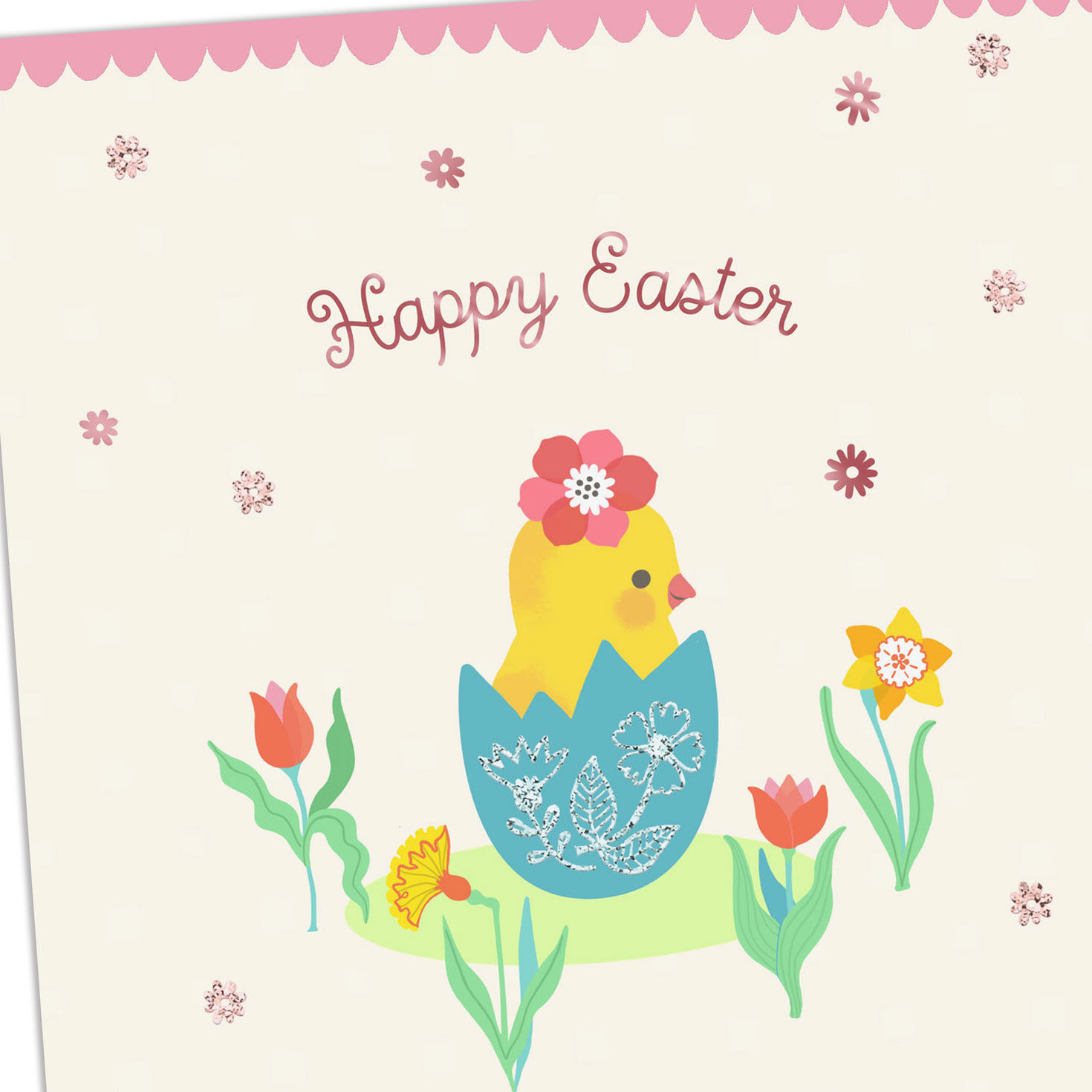 Chick in Egg 99-cent Easter Card Card Front Detail image number 4