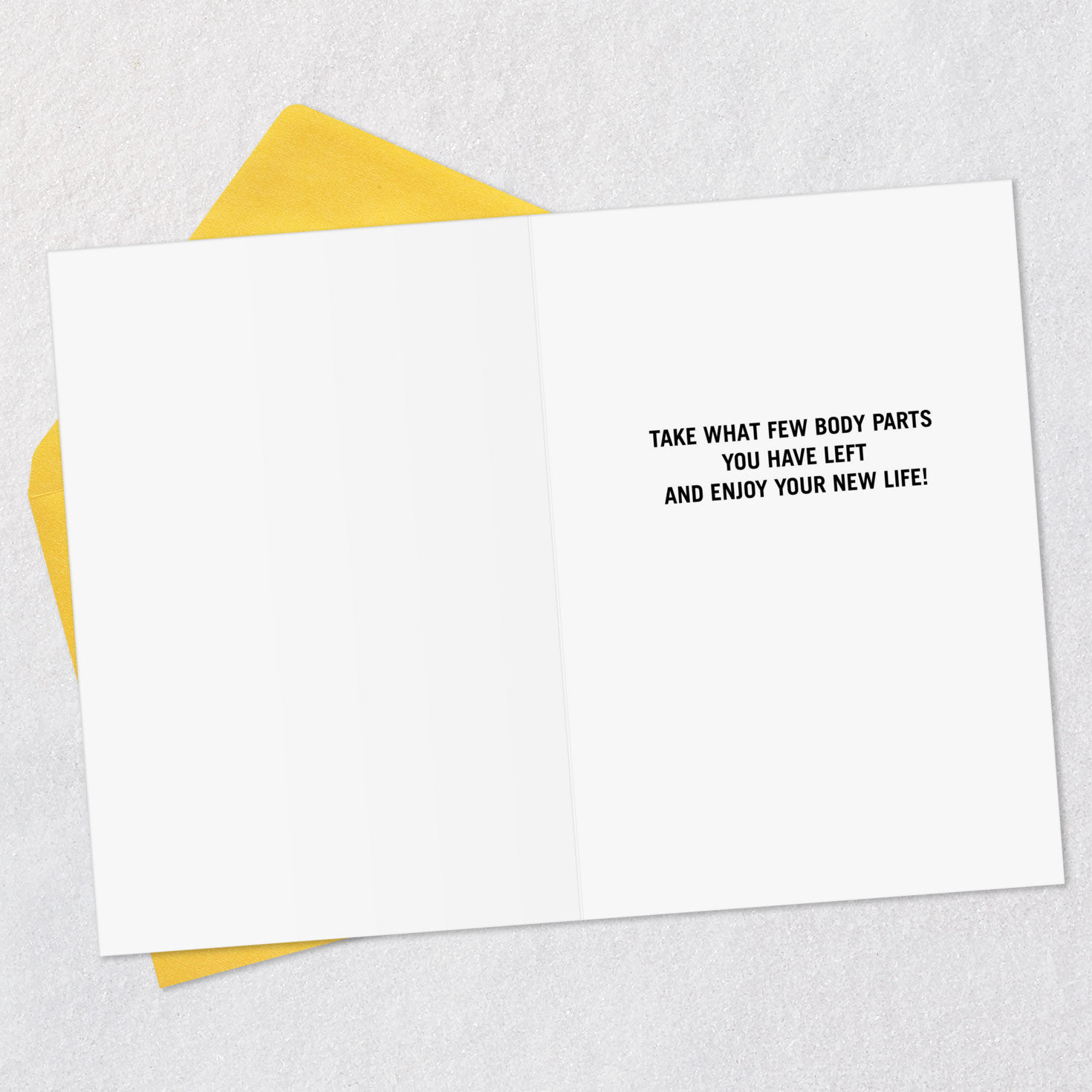 Lettering Graphics on Blue Funny Retirement Card Open card with envelope image number 3