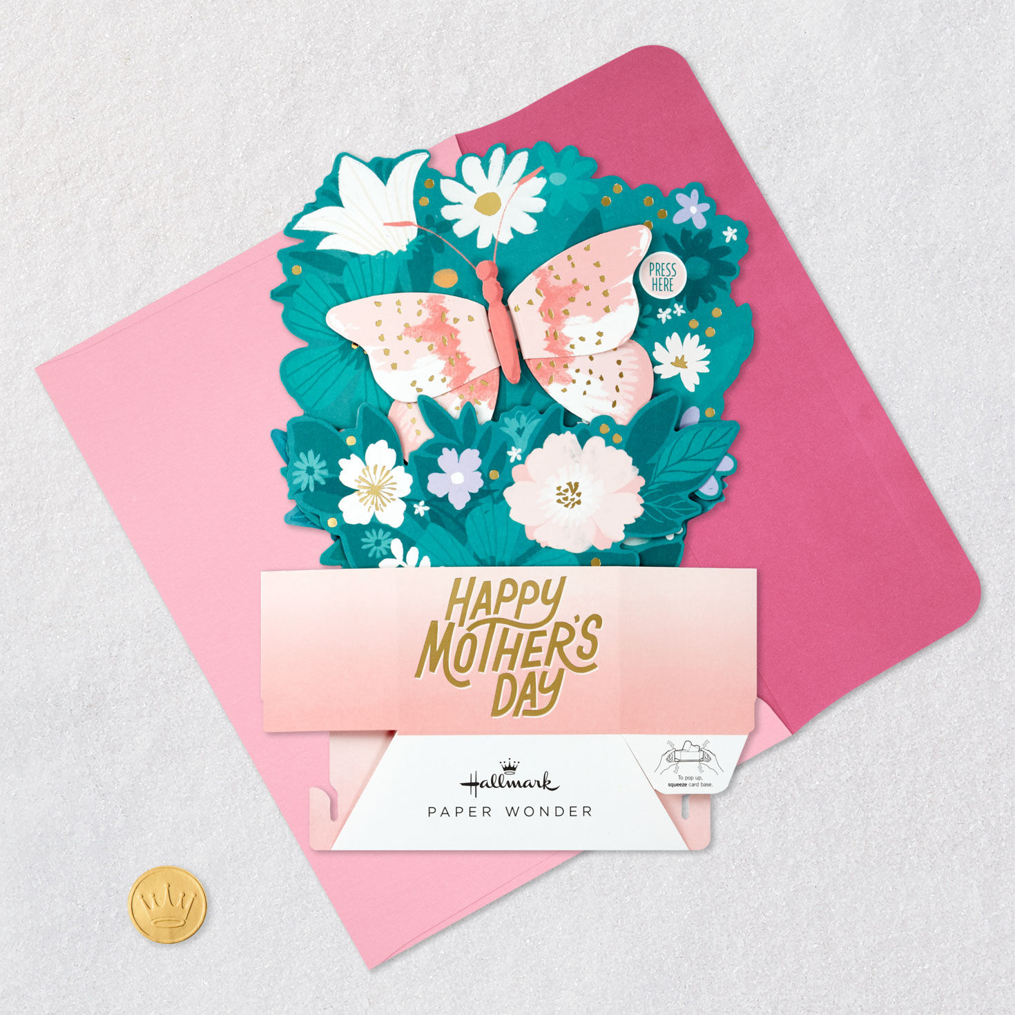 Floral Butterfly Pop-Up Musical Mother's Day Card  image number 5