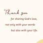 Thank You for Sharing God's Love Religious Clergy Appreciation Card, , large image number 2