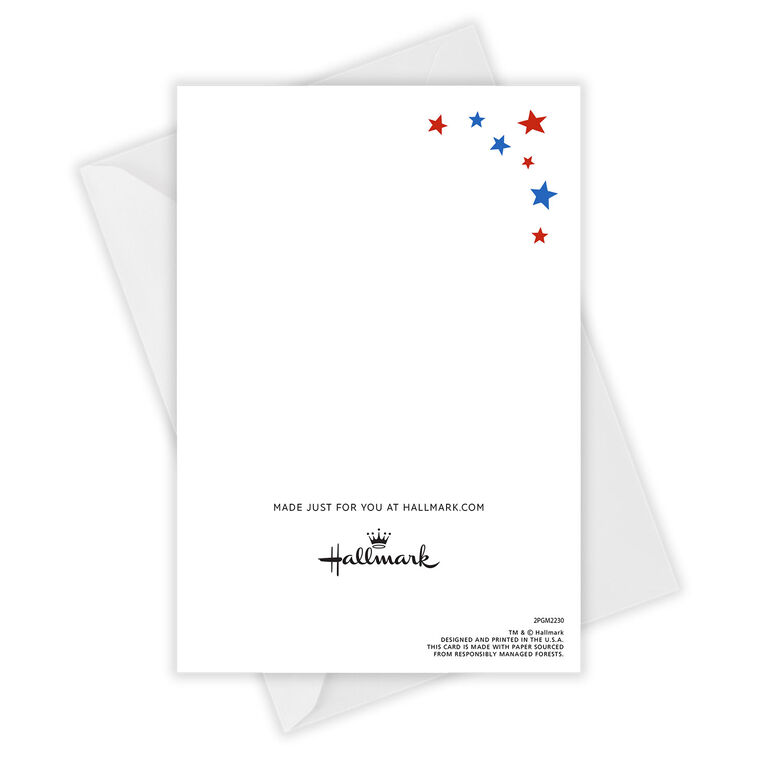 Red, White and Blue Patriotic Folded Photo Card  image number 5