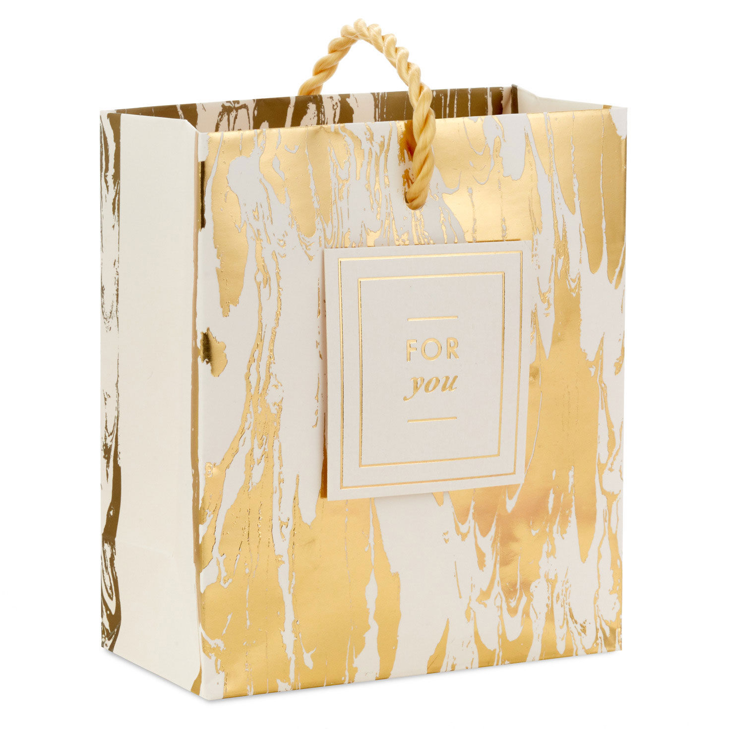 4.6" Gold Moiré Gift Card Holder Mini Bag