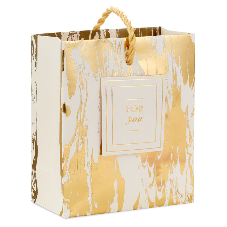 4.6" Gold Moiré Gift Card Holder Mini Bag