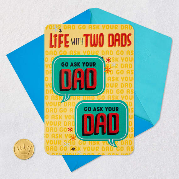 Go Ask Your Dad LGBTQ Funny Father's Day Card for Two Dads, , large image number 5