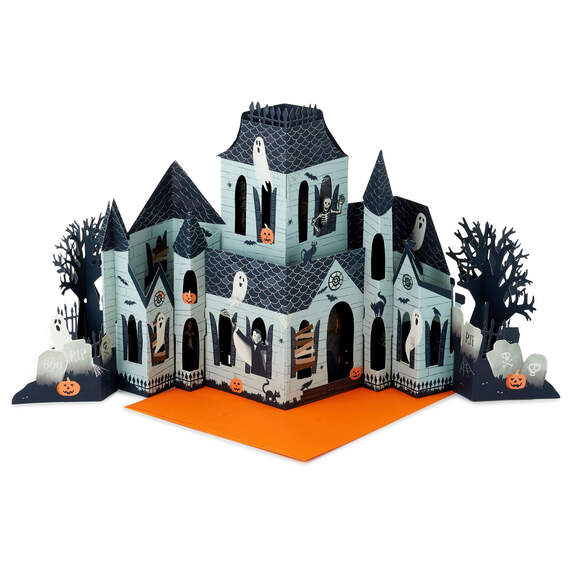 Jumbo Haunted House 3D Pop-Up Halloween Card, , large image number 1