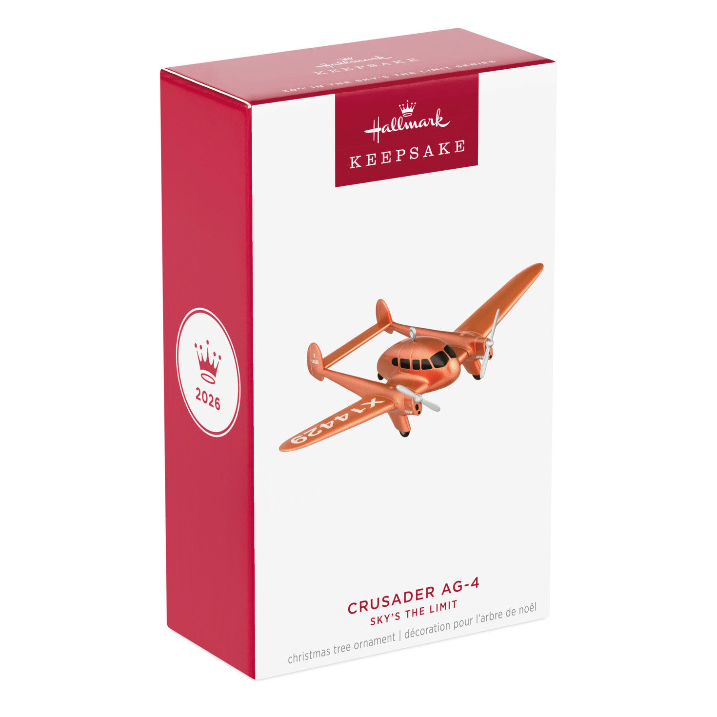 Copper Airplane Keepsake Ornament Package Front image number 7