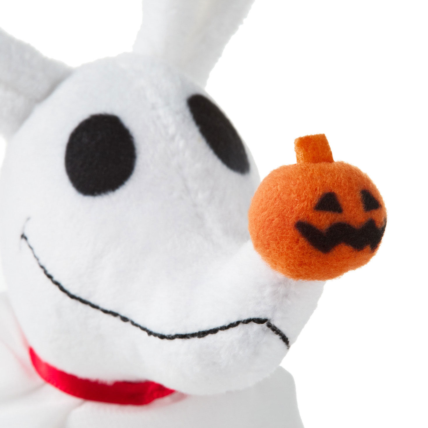 Nightmare Before Christmas Zero Ghost Dog Plush Toy upclose face detail image number 4