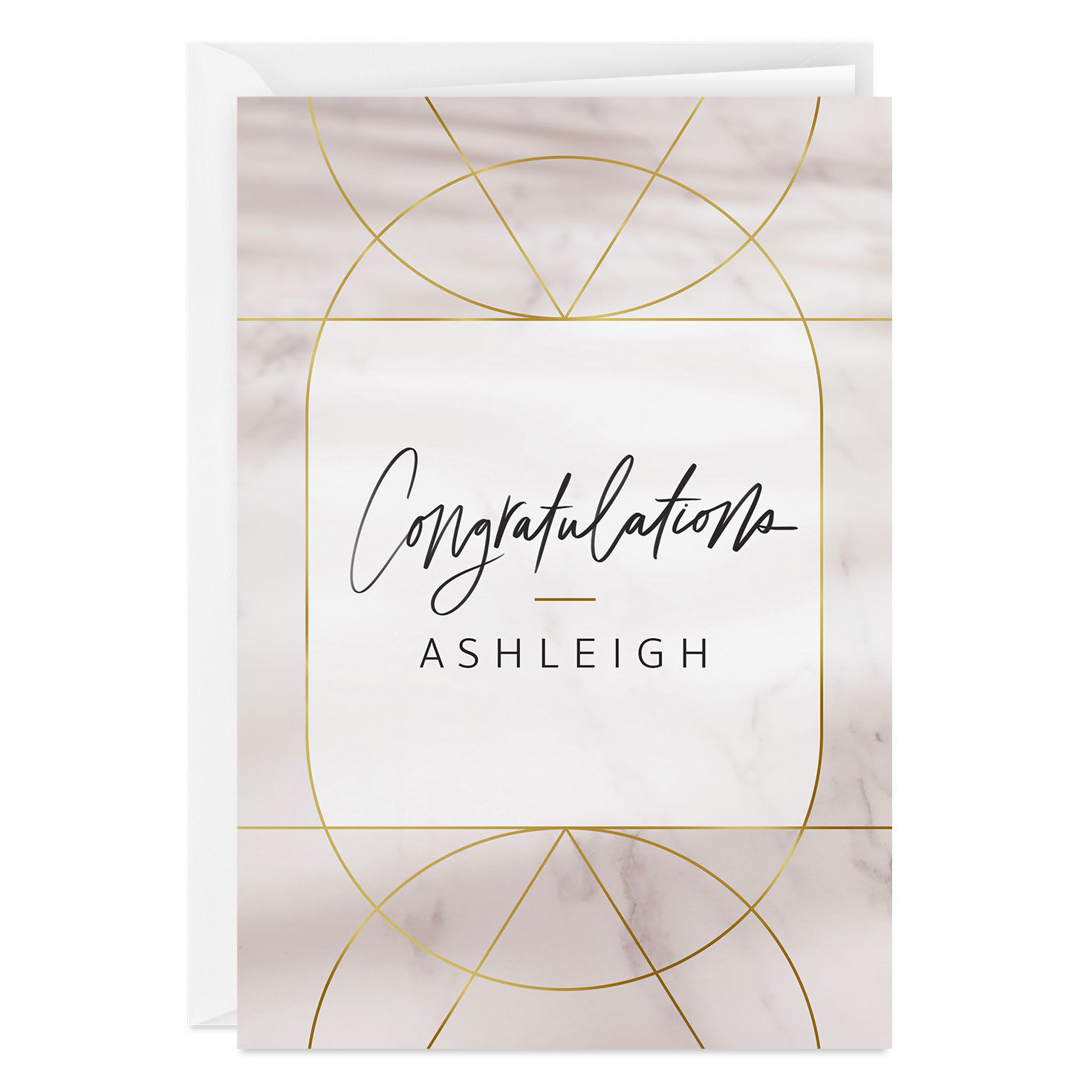 Personalized Gold Accents on Marble Card for only USD 4.99 | Hallmark