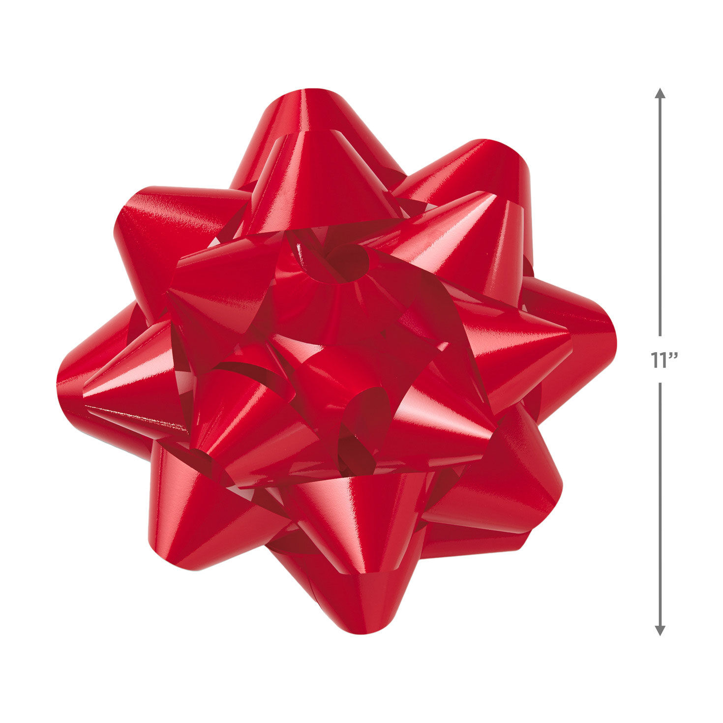 Giant Red High Gloss Gift Bow, 11", , large image number 3