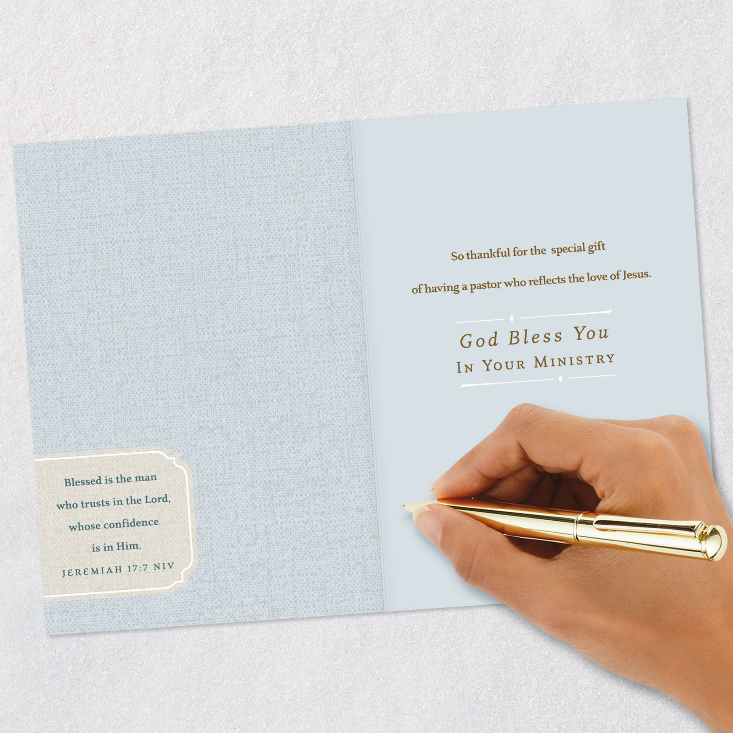 Autumn Chapel Pastor Religious Clergy Appreciation Card Signing card image number 7