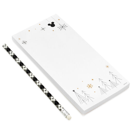 Disney Mickey Mouse Christmas List Pad With Pencil, 