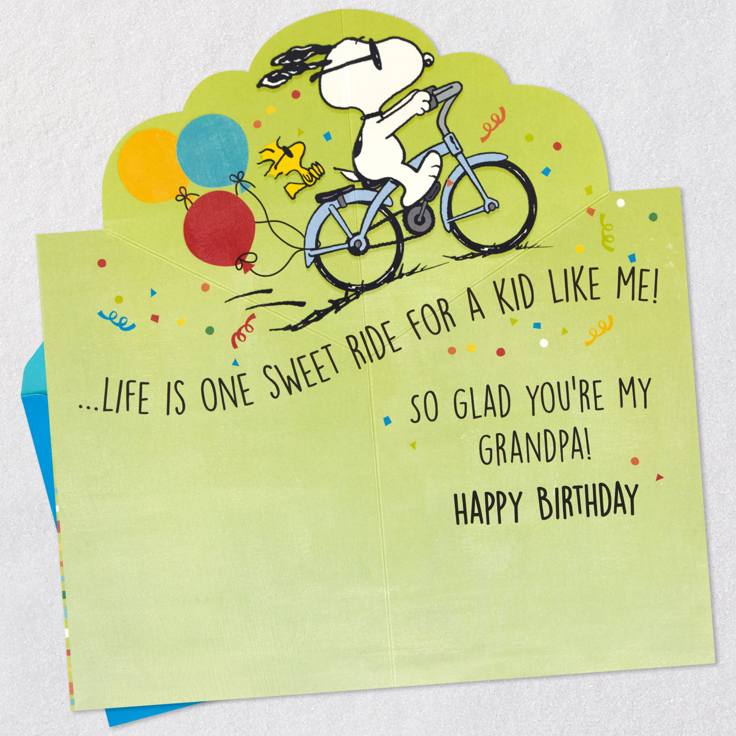 Peanuts® Snoopy Life Is One Sweet Ride Pop-Up Birthday Card for Grandpa for only USD 5.59 | Hallmark