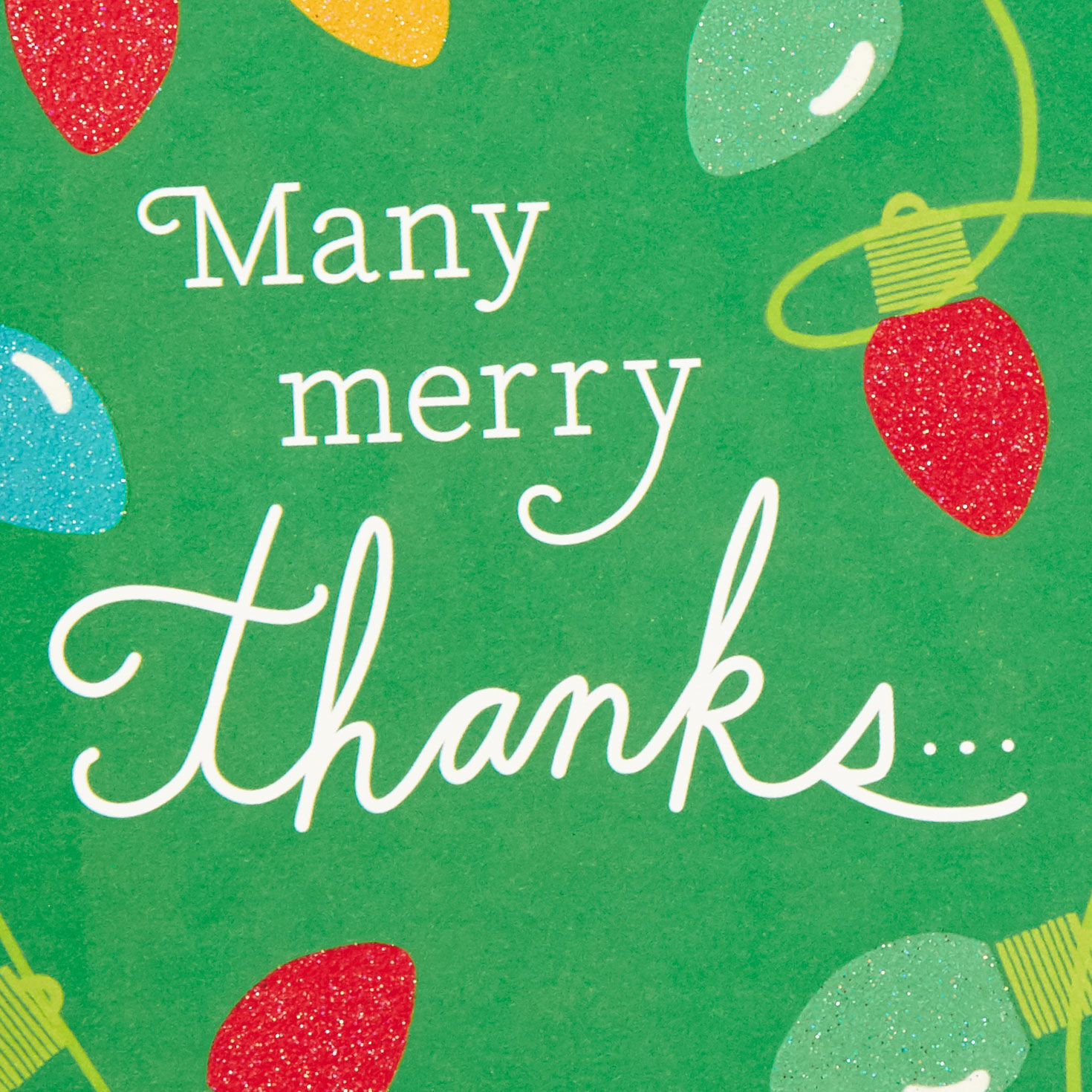 String Lights Christmas Thank You Card Pack Cover Detail image number 4
