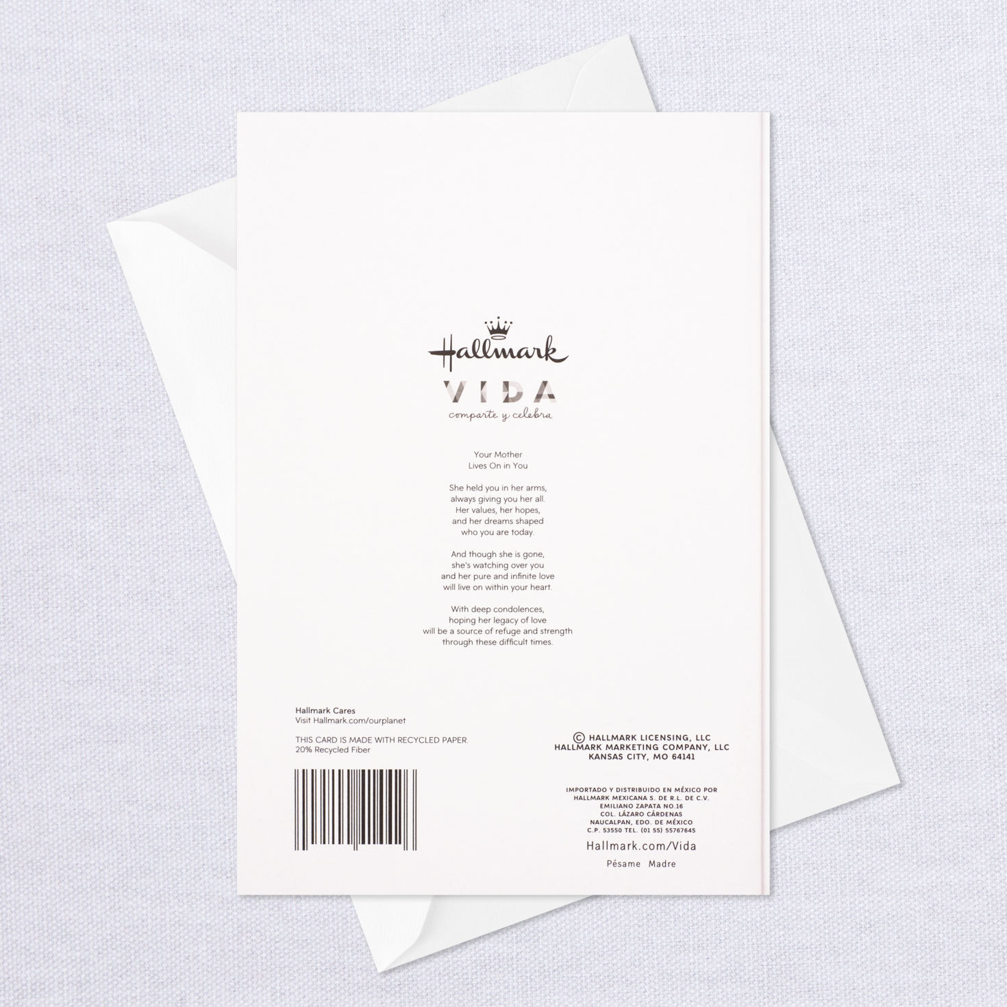 Your Mother Lives On In You Spanish-Language Sympathy Card, , large image number 8