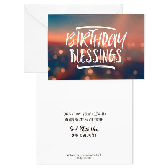 DaySpring Bokeh Lights Assorted Religious Birthday Cards, Box of 12, , large image number 5