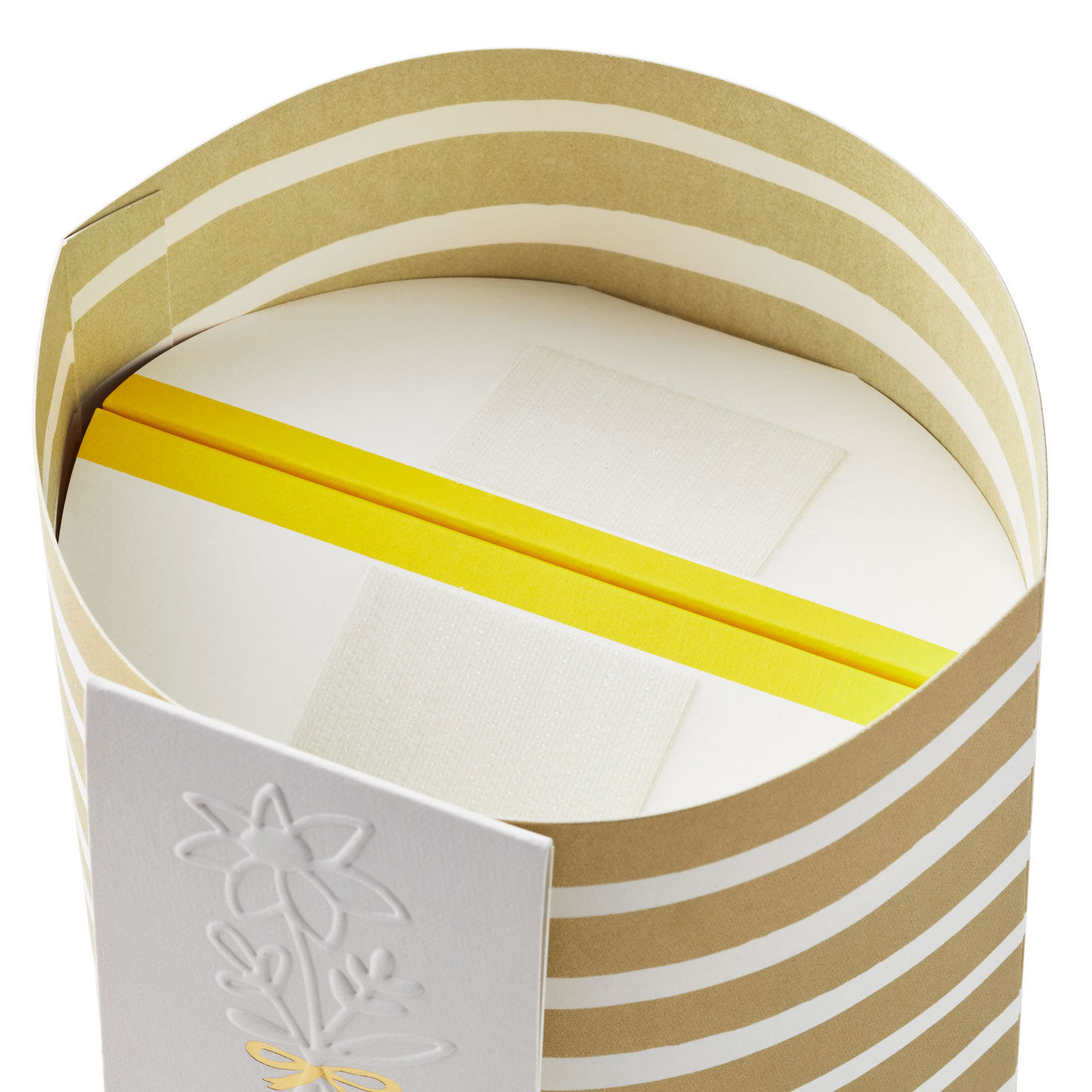 Build-a-Bouquet Gold Stripes Pop-Up Paper Vase With Mini Card, Gold Stripes, large image number 6
