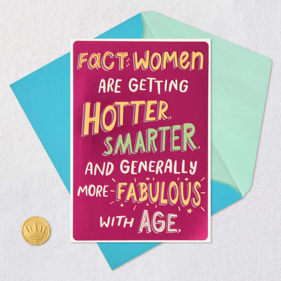 Hotter, Smarter and More Fabulous With Age Funny Birthday Card for Her, , large image number 5