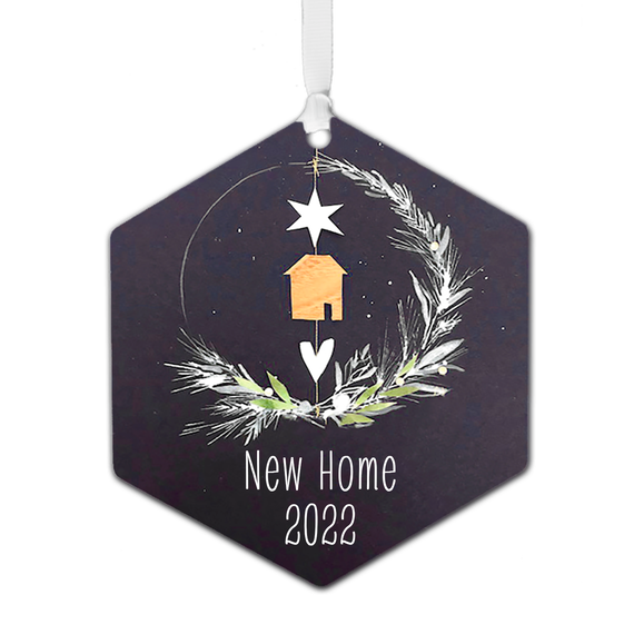New Home Personalized Text Metal Ornament, , large image number 4