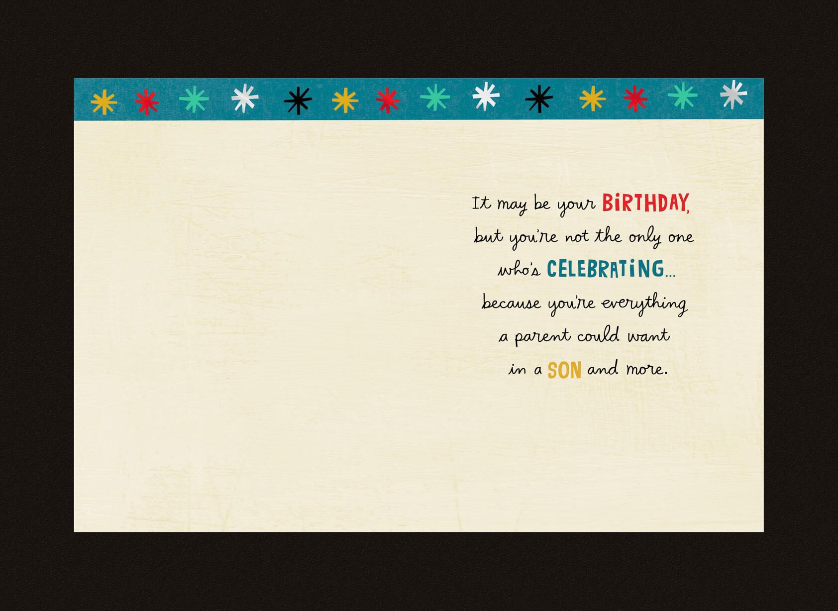 Cake with Candles Birthday Card for Son