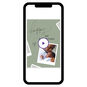 Green Polaroid Frame Personalized Father's Day Card phone with card front image number 1