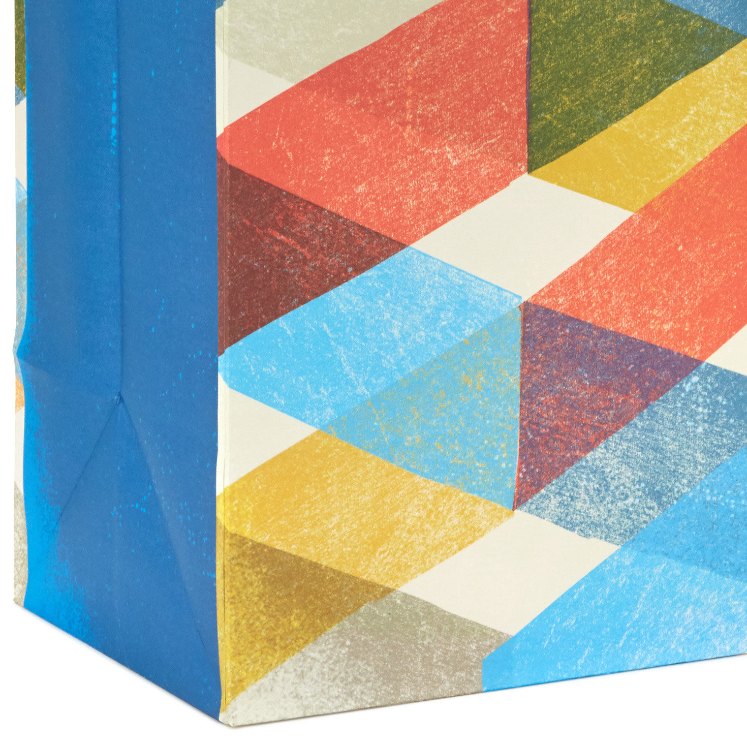 Multicolor Plaid Large Father's Day Gift Bag  image number 5