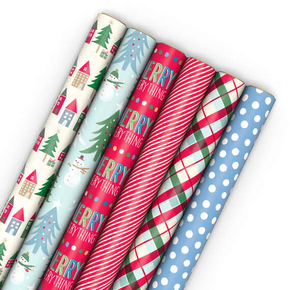 Colorful Christmas 6-Pack Wrapping Paper, 180 sq. ft., , large image number 1